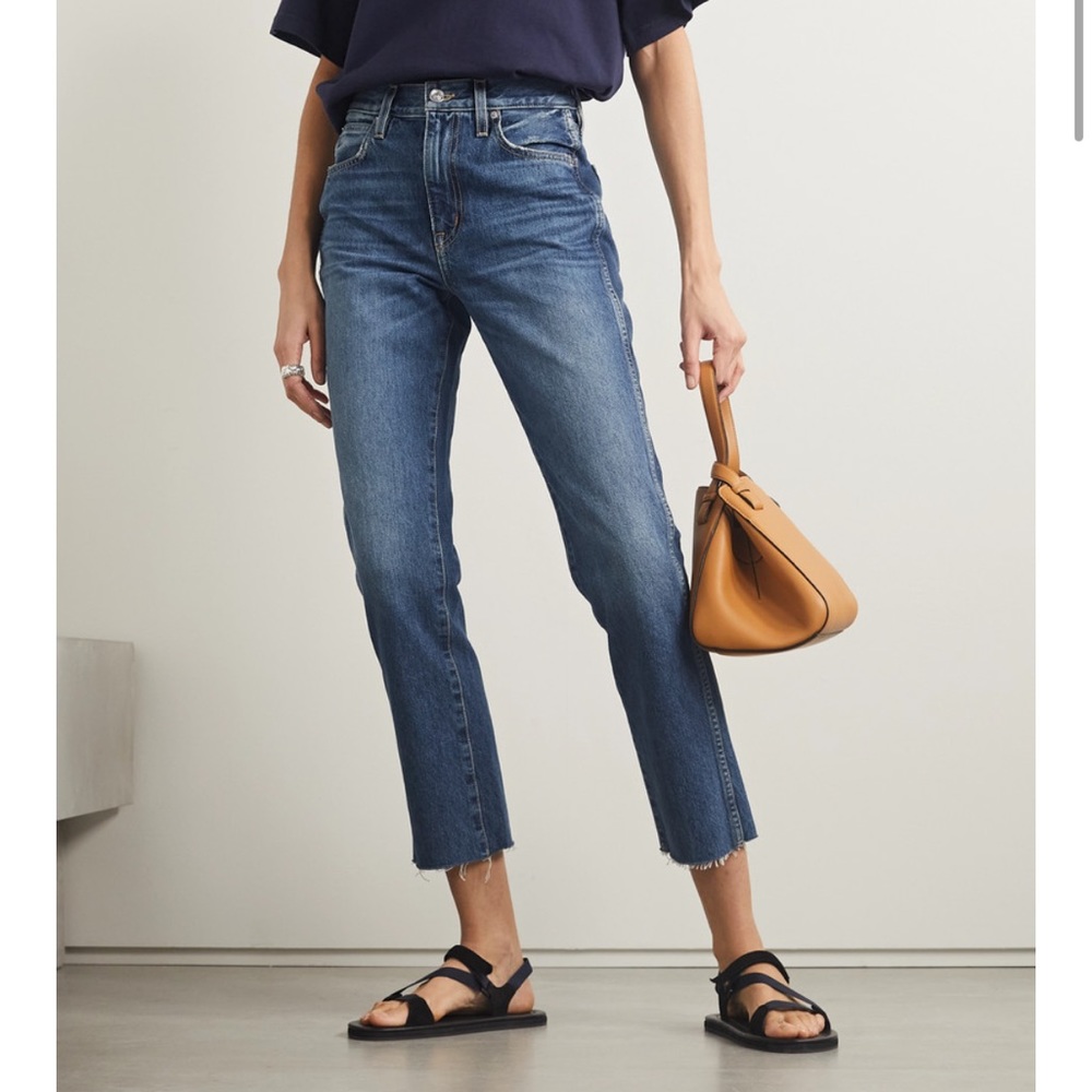 SLVRLAKE
Frayed High Rise Straight Leg Hero Jeans